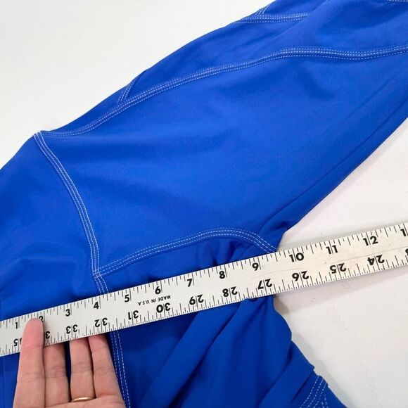 Wilo The Label Leggings Womens Small Blue Solid Mid-Rise Contour Seam New - Picture 6 of 11